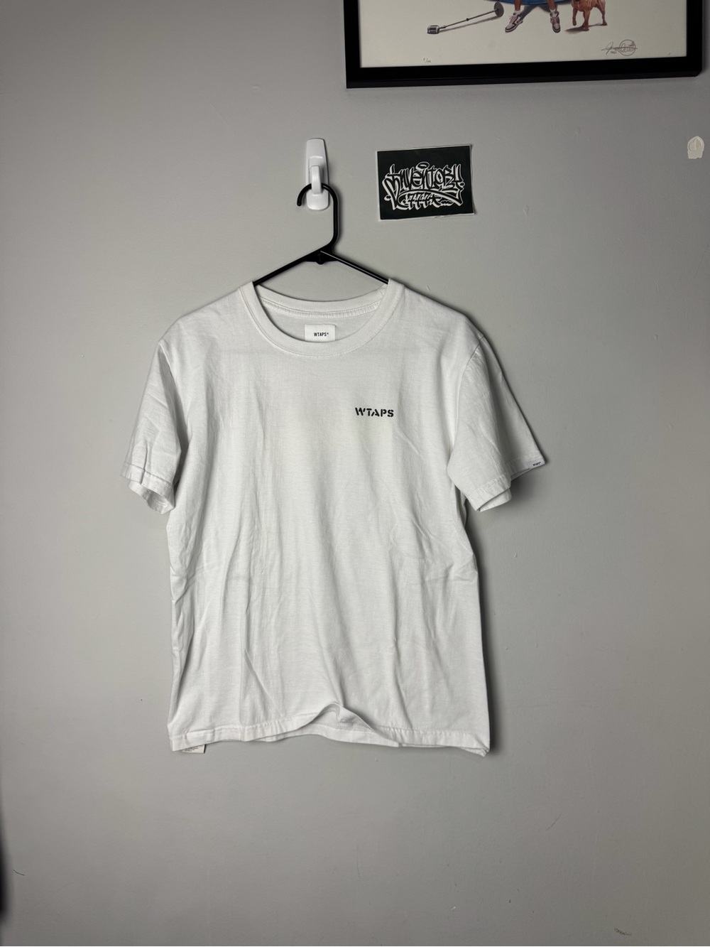 WTAPS White Minimal Logo Tee